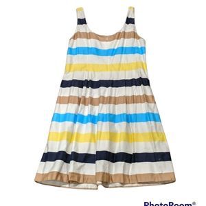 Nine West Sleeveless Striped Fit and Flare Tank Dress Size 14